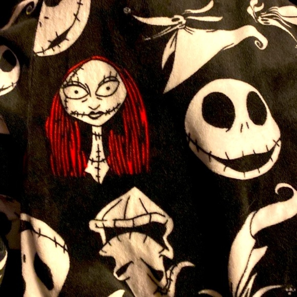 Disney Velour Joggers, Pajama, Pants, Nightmare Before Christmas, Sz L​​, PJ - Picture 4 of 8
